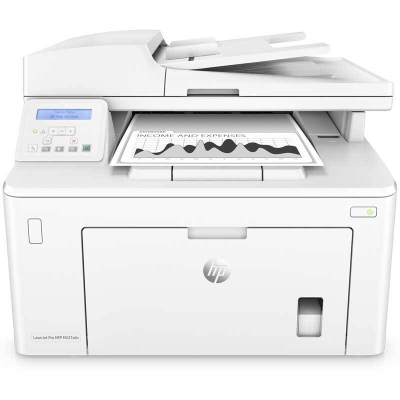 惠普（HP）LaserJet Pro MFP M227sdn A4黑白激光多功能一體機(jī) 有線/自動雙面打印/復(fù)印/掃描