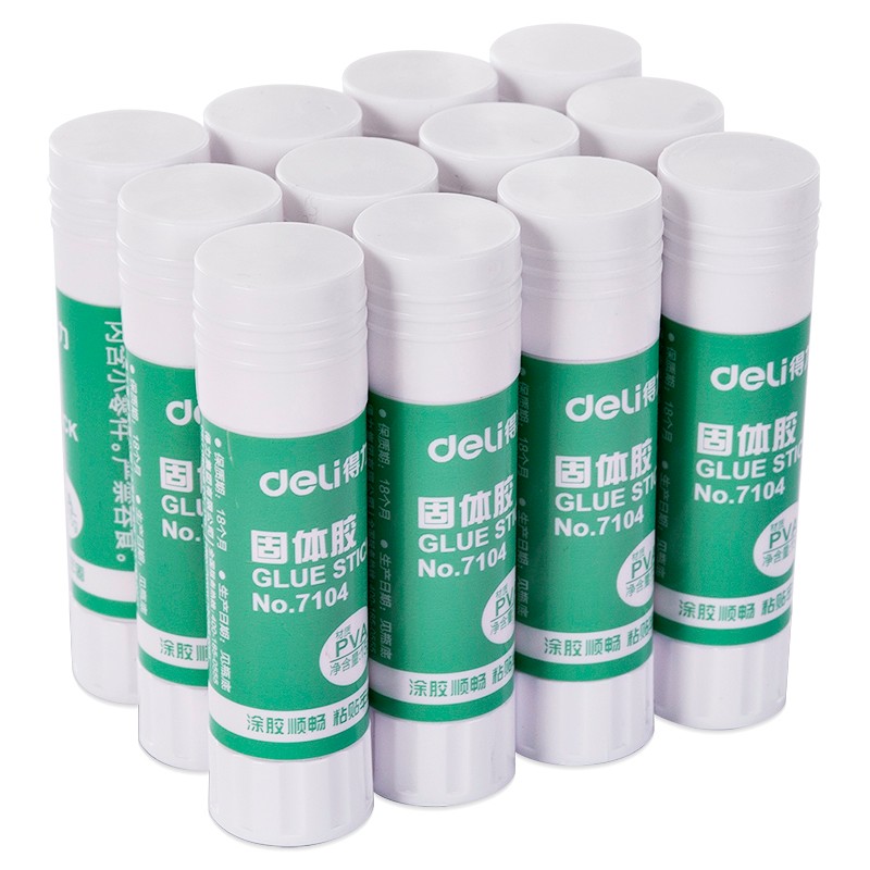 得力(deli)12支15gPVA手工固體膠棒固體膠水