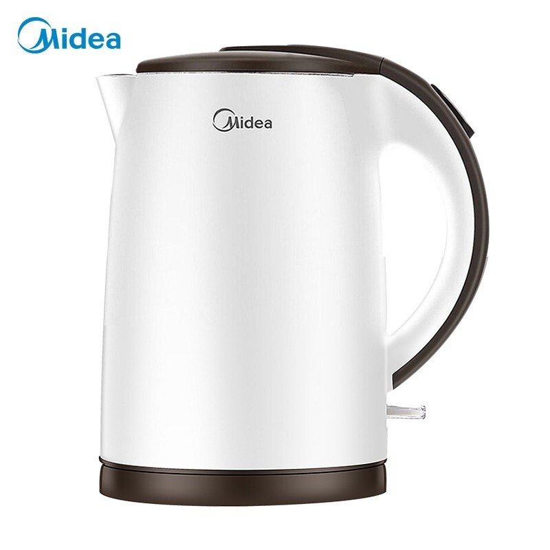 美的（Midea） TM1502B 熱水壺 家用便攜 雙層防燙 不銹鋼無縫內膽 1.5升