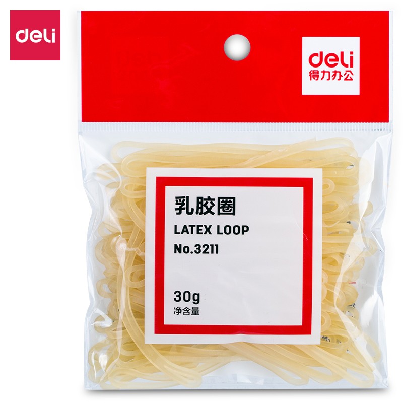 得力（deli） 3211 橡皮筋 乳膠圈 橡皮圈 皮套 捆扎膠圈 /包