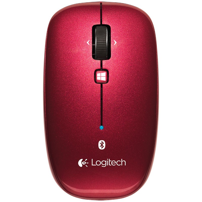 羅技（Logitech）M557 鼠標(biāo) 無(wú)線藍(lán)牙鼠標(biāo) 辦公鼠標(biāo) 對(duì)稱(chēng)鼠標(biāo) 紅色