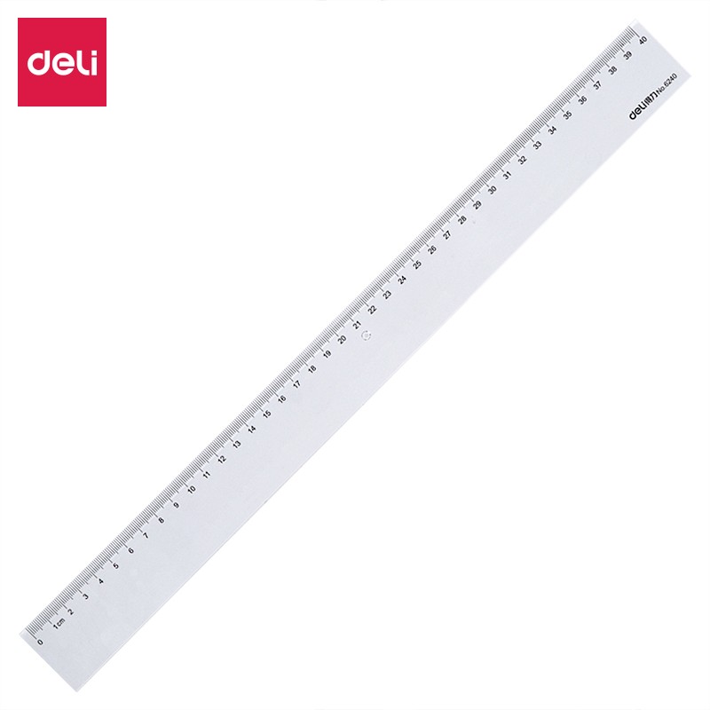 得力(deli) 6240 辦公學習通用尺子 塑料直尺 40cm（只）