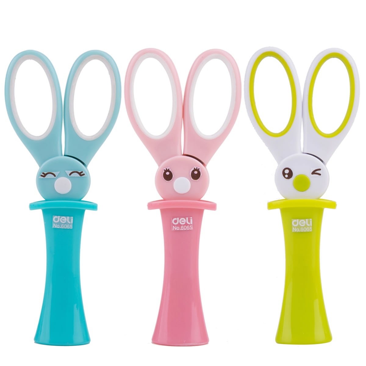 得力（deli） 6065學(xué)生剪刀魔法小兔安全護(hù)套剪刀時(shí)尚可愛(ài)兒童造型文具剪子