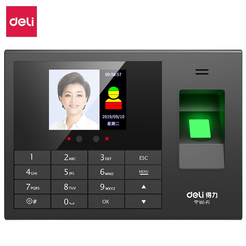 得力(deli) 3765C 智能企業(yè)云考勤機(jī) 人臉/指紋/無接觸手機(jī)考勤wifi聯(lián)網(wǎng)打卡機(jī) APP遠(yuǎn)程管理 考勤數(shù)據(jù)接口定制