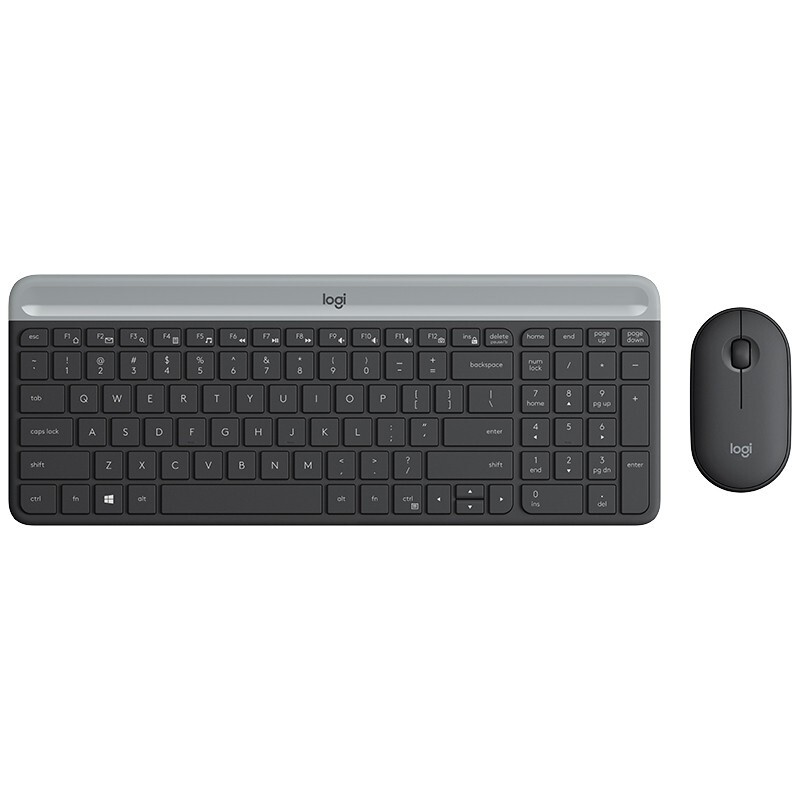 羅技（Logitech）MK470 鍵鼠套裝 無線鍵鼠套裝 全尺寸超薄 無線2.4G接收器 黑色