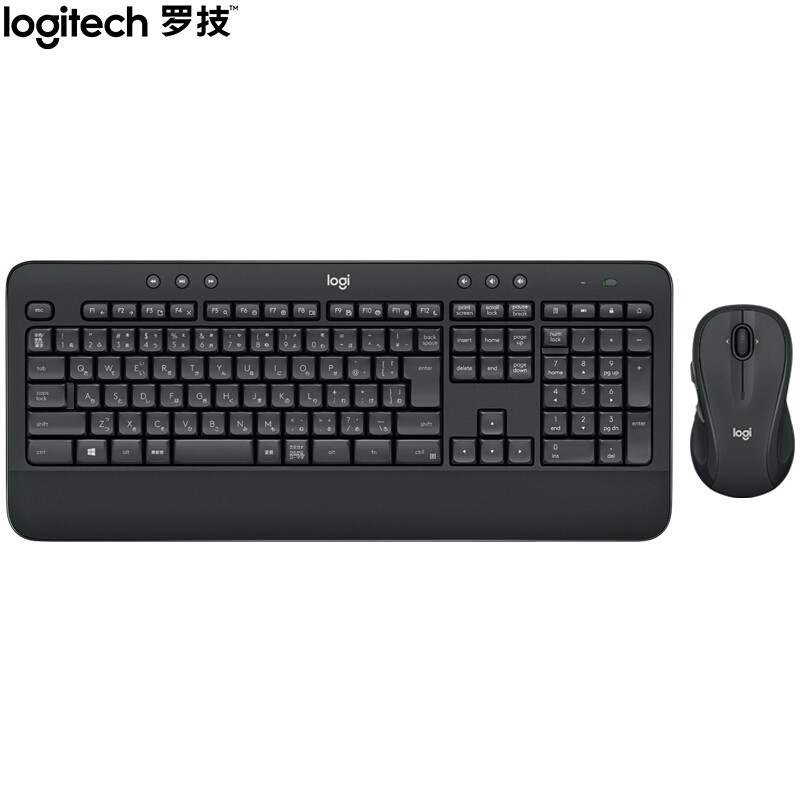 羅技（Logitech）MK545 鍵鼠套裝 無線鍵鼠套裝 辦公鍵鼠套裝 全尺寸 黑色 帶無線2.4G接收器