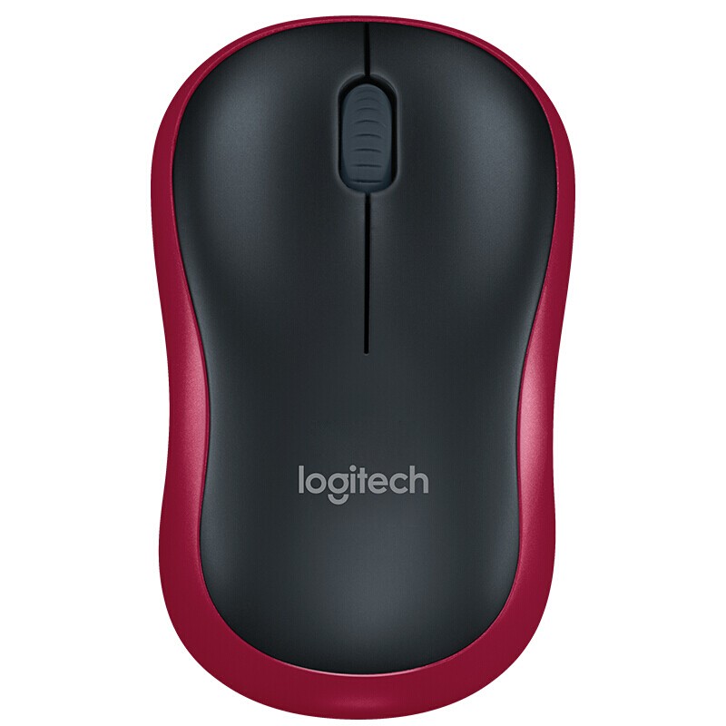 羅技（Logitech）M185 鼠標(biāo) 無(wú)線鼠標(biāo) 辦公鼠標(biāo) 對(duì)稱(chēng)鼠標(biāo) 灰色紅邊 帶無(wú)線2.4G接收器