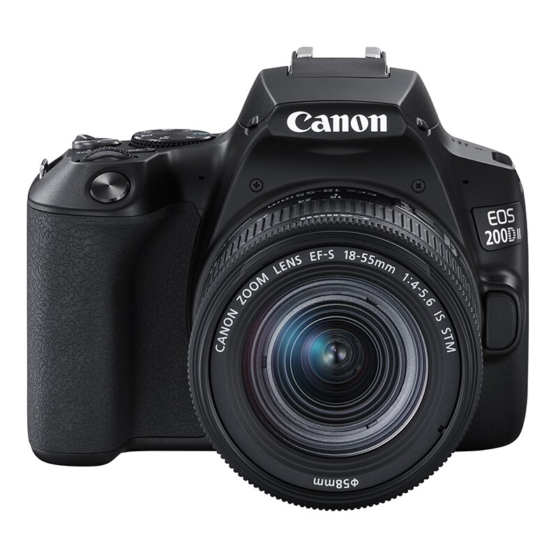 佳能（Canon）EOS 200D II 200D2 迷你單反相機 數(shù)碼相機（EF-S18-55mm f/4-5.6 IS STM）黑色 Vlog相機視頻