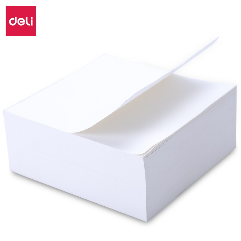 得力(deli) 21708 便筏本便條本便簽紙便簽本子辦公用品(象牙白) 400張98*98mm
