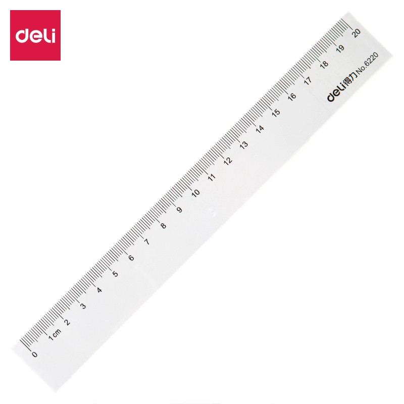 得力(deli) 6220 辦公通用直尺 測(cè)量繪圖尺子 20cm （只）