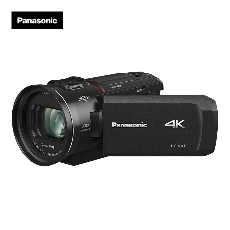 松下（Panasonic) HC-VX1GK-K 家用/直播4K高清數(shù)碼攝像機 /DV/攝影機/錄像機 五軸防抖、光學24倍變焦、無線多攝像頭