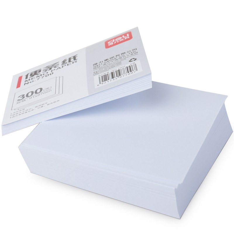 得力(deli) 7700 便條紙便簽本留言本空白紙（6包）